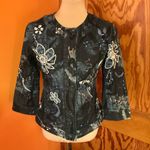 Chico's  embroidered n beaded denim jacket Photo 8