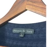 Preston & York  rayon blend blue spring knit sweater‎ top size large Photo 1