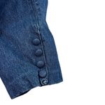 Afrm Agnes Oversized Denim Blazer Jacket Dark Wash Blue Size Medium Photo 7