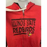 Russell Athletic Illinois State Redbirds NCAA Full Zip Hoodie Black Striped Sleeves Large Photo 3