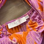 ASTR the Label Blythe Floral Plisse Midi Dress Orange Purple Flower Women Medium Photo 5