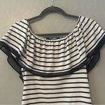 White House | Black Market striped off the shoulder flounce top size medium Photo 12
