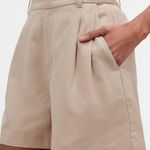 Madewell NWT  The Harlow Linen Trouser‎ Shorts Tan Size 0 Photo 0