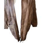 Wild Cats Pelsnoer Denmark Women Brown Leather Plaid Lining Hooded Jacket Coat L Size L Photo 9