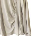 Hanna Nikole Long Sleeve Ruched Top Plus Size 22W Office Siren Career Corporate White Photo 2