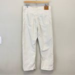 Levi's Levi’s Cream Corduroy Ribcage Straight Ankle Pants Size 32 Photo 5