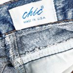 CHIC Vintage Acid Wash High Rise Flat Front Pocket Mom Jeans, Size 8 Blue Photo 2
