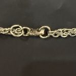 Vintage Double Owl Pendant Necklace Silver tone Spotted Bellies Rhinestone Eyes Photo 5