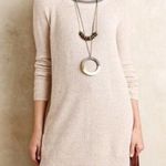 Anthropologie Moth Tunic Sweater Dress Top Oatmeal Size Medium Comfy Boho Photo 0