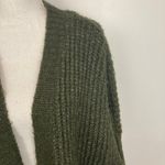 N21 Oversized Ribbed Knit Olive Green Cardigan Sweater Designer Cardigan Size M Photo 2