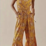 Free People  Little Of Your Love Jumpsuit in Marigold Size S Festival Boho Hippie Photo 0