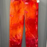 Good American NWT Jeans PRENTIS BURRELL Tie Dye Painted 90’s High Waist Sz 10/30 Photo 2