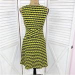 Spense Striped Skater Dress Textured Knit Fit And Flare Green Black 6 Black Photo 3