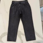 Forever 21 Front Seam Utility High Rise Mom Jeans Womens 29 Black Dark Wash Edgy Photo 5