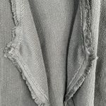 Eileen Fisher Size L Cardigan Sweater Silk Organic Cotton Simple Fringe Detail Photo 3