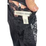 Victoria's Secret Black Lace Trim Satin Slip Dress Lingerie Sexy Coquette sz M Photo 2