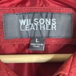wilson's leather Vtg  Red Leather suede zip up Jacket 90s retro size large Photo 5