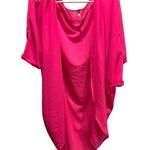 Red Lolly  bright pink sheer open front cover up size medium Photo 0