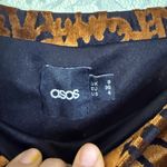 ASOS Brown navy Velvet burnout Paisley stretch Maxi Skirt Sz 4 small like new Photo 3