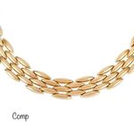 looks real! Sterling/gold panthère link necklace, made in Italy Photo 1