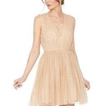 Alice + Olivia ππ Monica Tulle Party Dress ~ Natural Gold Glitter 4 NWT Photo 0