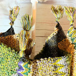 Multicolor Knit Wrap with Tassels Green Photo 3