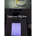 Sterling Silver Dimple Hammered Band Bangle Bracelet Photo 6