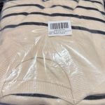 Womens Striped Sweater Dress Knit Crewneck Long Sleeve Casual Midi Dress. Size S Black Photo 6