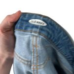 Old Navy Light Wash Denim Skirt Raw Hem Button Fly Boho Festival Womens 28 Plus Photo 4