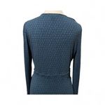 Boden Lucille Long Sleeve Jersey Midi Dress Navy Hunter Green Leaf Size 10 Long Blue Photo 6