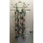 Jamie & Layla NWT Size Large Tropical Hawaiian Shark Bite Sleeveless Midi Dress Green Photo 2
