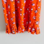 Free People Like A Lady Orange Citrus Printed Mini Dress Size Small Photo 3