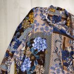 Talbots  printed long sleeve viscose dress 14 work career slimming soft loose fit Photo 4