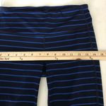 Athleta  Leggings Pull On Stretch Low Rise Striped Navy Blue Size S Photo 6