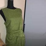 ASOS  Olive Green Textured Midi Dress Photo 10