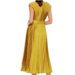 Mac Duggal 26483 Pleated Cap Sleeve Satin Midi Gown Size 6 New w/ Tag MSRP $338 Photo 8