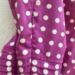 Amanda Smith  Vivid Purple Midi Dress with White Dots Photo 3