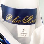 Blue Rain  Graphic Floral White Summer Lined Tank Small S Photo 2