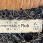 Abercrombie & Fitch Oversized V-Neck Blueish/Gray Metallic Knit Sweater M/L Photo 2