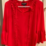 Kara NYC Karl Lagerfield Red Long sleeve Blouse Photo 0