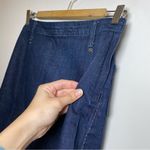 St. John SPORT Double Front Slit Mini Denim Skirt Dark Wash Navy/Black Sz Small Photo 5