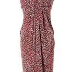 BCBGMAXAZRIA  Abstract Floral Print Twist Front Dress Photo 0