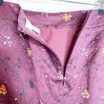 Loft  Maroon Floral Pencil Skirt Size 10 Photo 3