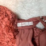 Candie's  lace halter mini dress beaded detail woman’s size small dark pink coral Photo 4