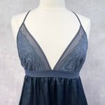 H&M Babydoll Slip Dress Womens Medium Blue Lace Fairycore Whimsigoth Dainty Photo 1