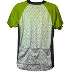 Bontrager Cycling‎ Jersey Palm Print Lime Green Gray Short Sleeve Bike Top # Size M Photo 1