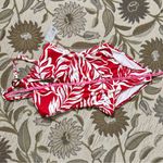 Apt. 9  Swimsuit Red White Tropical Palm One Piece Petites L Large PL New Photo 2