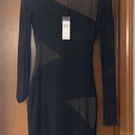 BCBGMAXAZRIA  "Tanya" women's  black mesh + beige fabric lined dress Photo 0