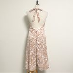 Song Of Style Jude Ivory Tan Halter Midi Backless Dress Medium Swirl Print Photo 4