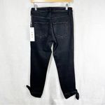 AMO Tie Ankle Jeans Size 26 Black Magic Photo 1